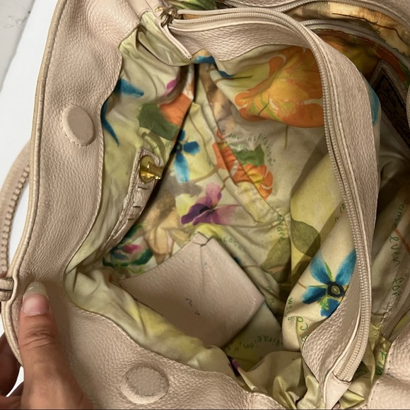 Carlos Falchi Fatto a Mano Leather Handbag Tan - Picture 6 of 7